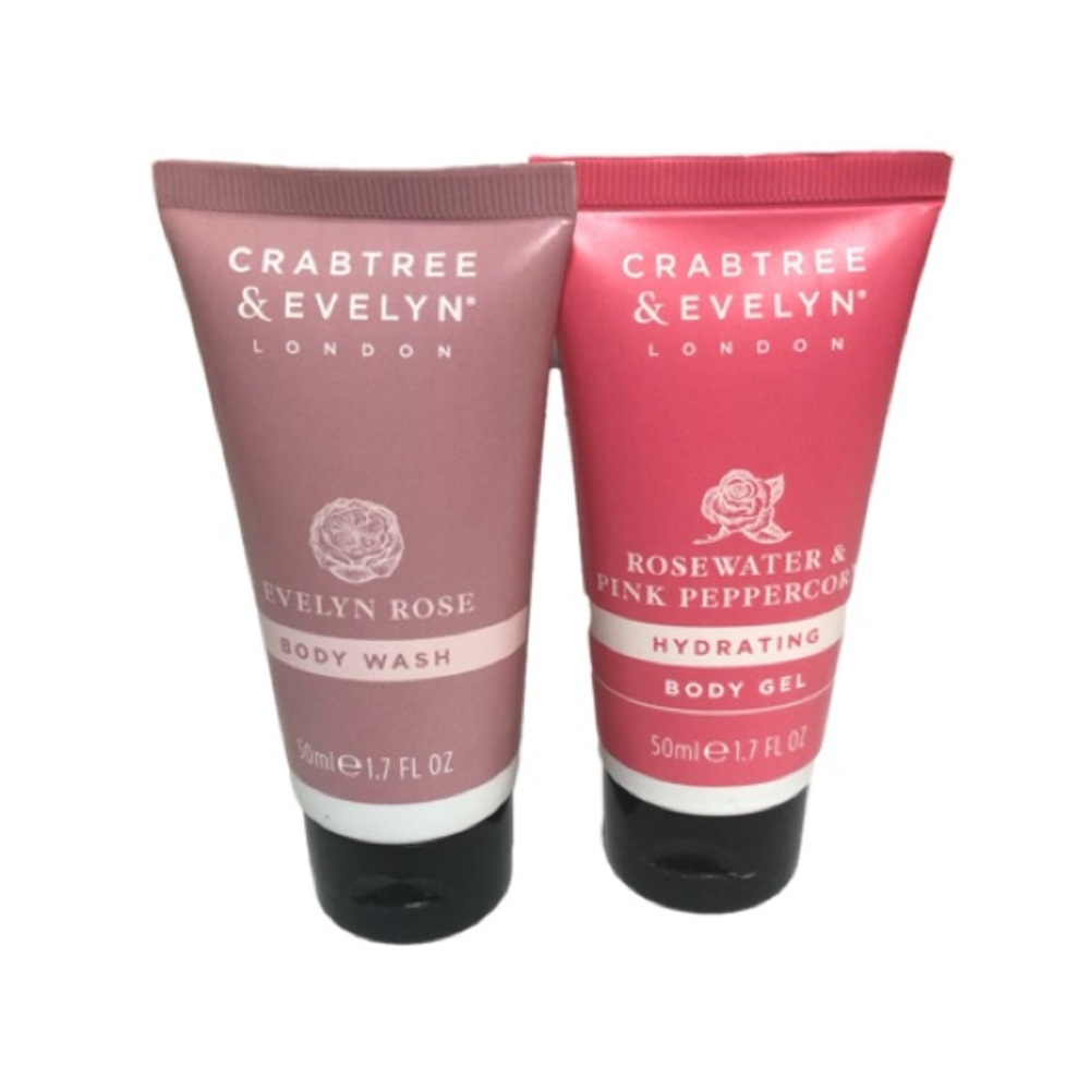Crabtree & Evelyn Rosewater Pink Peppercorn Body Gel & Wash Set